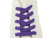 2 Pair Pack Flat Dress Shoelaces 8mm Wide Solid Colors 120cm Lengths For Sneakers and Shoes Purple