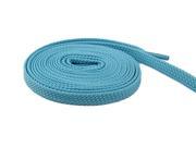 2 Pair Pack Extra Thin Flat Dress Shoelaces 8mm Wide Solid Colors 140cm Lengths For Sneakers and Shoes Ice Blue