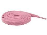 2 Pair Pack Extra Thin Flat Dress Shoelaces 8mm Wide Solid Colors 140cm Lengths For Sneakers and Shoes Pink