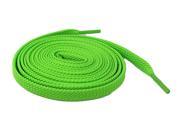2 Pair Pack Extra Thin Flat Dress Shoelaces 8mm Wide Solid Colors 140cm Lengths For Sneakers and Shoes Green