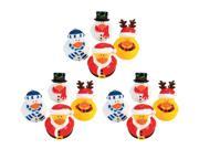Christmas Holiday Mini Rubber Duckies Set of 12