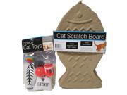 7 Piece Cat Toys with Scratch Board and Catnip Toys