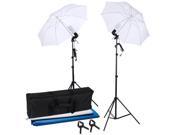 Flat Clothing Photography Kit 2x 33 Translucent White Umbrella Set w backdrop