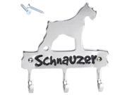 Schnauzer Metal Wall Mounted Key Hanger Bag Holder Hook Home Bathroom Kitchen Barn Décor