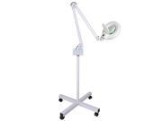 5X Diopter Magnifying Lamp Rolling Floor Stand Facial Skin Spa Salon Home