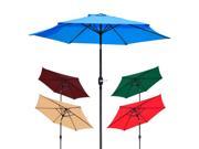 8 Aluminum Outdoor Patio Umbrella w Crank Tilt Deck Market Yard Beach Pool Cafe