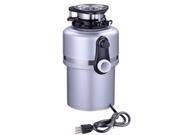 3 4 Horsepower Garbage Disposal Continuous Feed Restaurant Home Kitchen Food Waste 4200 RPM Silver