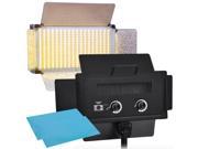 2x Bi Color 700 LED Light Panel Photography Video Studio Portrait Lighting Mount