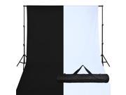 Telescopic Stand 20 x 10 Muslin Black White Backdrops Photo Background Support