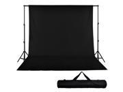 10 Telescopic Support Stand 20 x 10 Muslin Backdrop Black Photo Background