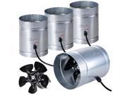 4 Inline Duct Booster Fan 6 260CFM Exhaust Blower For Home Grow Light Tent Room