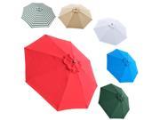9 8 Ribs Umbrella Canopy Replacement Patio Top Cover Market Outdoor Beach Yard