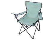 Green Portable Folding Chair Stool w Drinks Holder XL Seat Outing Camping Beach