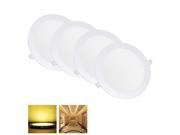 4x 15W Round LED Recessed Ceiling Panel Down Light Fixture Bulb Lamp W Driver