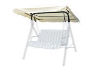 75 x52 White Swing Canopy Replacement Porch Top Cover Park Seat Furniture Patio