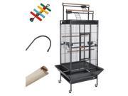 Parrot Bird Cage Storey Play Top Ladder Black Vein House Pet Supply Free Toy