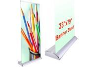 2pcs 33 x79 Deluxe Retractable Roll Up Banner Stand Trade Show Sign Display
