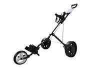 Foldable 3 Wheel Push Pull Golf Cart Folding Trolley 1 Pen Hole 4 T Hole 60 x24 x39