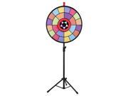 WinSpin™ 24 Floor Stand Editable Color Prize Wheel 2 Circles 2 Pointers Spinning Game Tradeshow