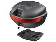 30L Plastic Motorcycle Tail Box Scooter Luggage Holder Storage Lock Carrier Case