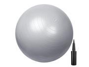 75cm Anti burst Yoga Exercise Balance Gym Body Aerobic Ball w Pump Silver