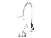 New Pre Rinse Commercial Faucet Chromed with 12 Add On Pull Down Sprayer Kitchen