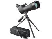 20 60x60mm Zoom Angled Spotting Scope Monocular Telescope Waterproof w Tripod Soft Case Black