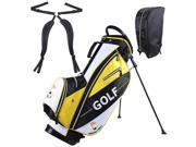 Golf Club Bag with Metal Stand 14 way Top 7 Pockets Free Rain Hood for Men