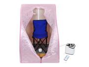 Portable Steam Sauna SPA Slim Personal Detox Weight Loss Home Indoor Pink