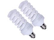 2X 45W 5500K Photo Studio Energy Saving Day Light Bulbs Compact Fluorescent Lamp