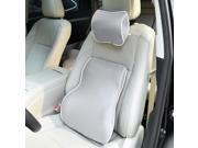 Memory Foam Car Seat Lumbar Back Cushion Neck Headrest Pillow Kit Travel Home