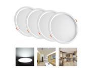 30W 8.9 In. Upgraded LED Recessed Round Ceiling Light Panel Cool White Fixture Pack of 4