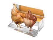 11 lbs Automatic Opening Self Treadle Aluminium Chicken Feeder Trough Poultry Farm Tank