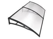 78 x 39 Clear Hollow Polycarbonate Porch Window Door Patio Cover Awning