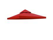 2 Tier 9.76x9.76 Ft. Gazebo Canopy Top Replacement Outdoor Patio Cover Red