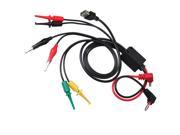 Multimeter Test Lead Kit Alligator Hook w Banana Plug Clip Cables For Cell Phone
