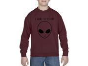 Artix I Want to Believe Alien Ufo Flying Object Space Ship Funny Humor Extraterrestrial Funny Gift for Best Friend Birthday Unisex Youth Kids Crewneck Sweater C Artix I Want to Believe Alien Ufo Flying Object Space Ship Funny Humor Extraterrestrial Funny Gift for Best Friend Birthday Unisex Youth Kids Crewneck Sweater C