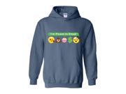 Artix I am Fluent in Emoji Unisex Hoodie Sweatshirt Medium Indigo Blue Artix I am Fluent in Emoji Unisex Hoodie Sweatshirt Medium Indigo Blue