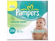 Pampers Natural Clean Baby Wipes Refills 216 cou