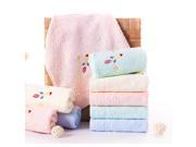 100% Cotton Rocket Embroidery Luxury Hand Face Towel 4 Pieces Pink yellow green blue Larger Size 20 x11 Extra Soft and Absorbent 100% Satisfation Guaran