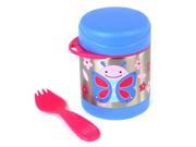 Skip Hop Baby Zoo Little Kid and Toddler Insulated Food Jar and Spork Set Multi Blossom Butterfly