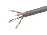 Monoprice 1000FT 24AWG Cat5e 350MHz UTP Solid Plenum CMP Bulk Ethernet Bare Copper Cable Gray