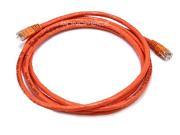 Monoprice 7ft 24AWG Cat6 500MHz Crossover Bare Copper Ethernet Network Cable Orange