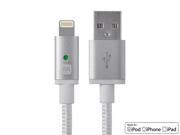 Monoprice Luxe Series Apple MFi Certified Lightning to USB Charge Sync Cable 6 inch White