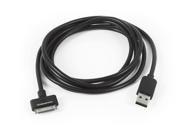 6ft SlimFit USB Sync Cable for all 30 pin iPad iPhone and iPod Black