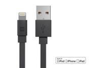Monoprice Cabernet Series Apple MFi Certified Flat Lightning to USB Charge Sync Cable 6 inch Black