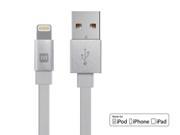 Monoprice Cabernet Series Apple MFi Certified Flat Lightning to USB Charge Sync Cable 6 inch White