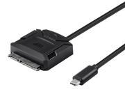 Monoprice USB C to SATA Converter with 12V 2A Power Adapter