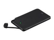 Monoprice Emergency Series Portable Cell Phone Charger with Apple MFi Certified Lightning 2500mAh Power Bank Black