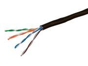 Monoprice 1000FT Cat5e Bulk Bare Copper Ethernet Cable UTP Solid Riser Rated CMR 24AWG Black Generic